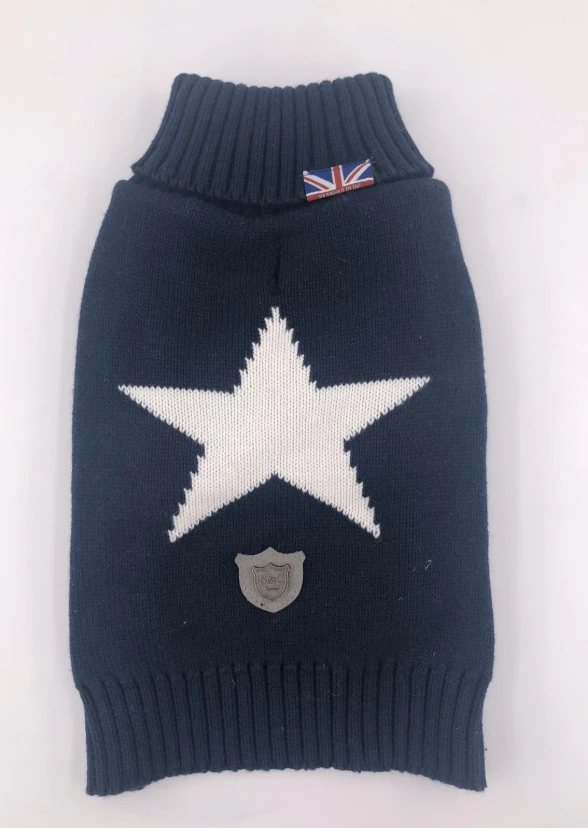 Sydney & Co Navy Star Dog Jumper