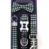 Hugo & Hudson - Green Checked Dog Accessory Set
