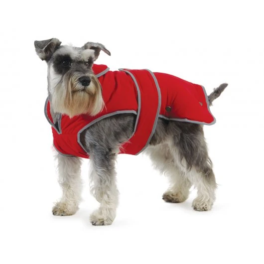 Ancol Muddy Paws Stormguard - Fleece Lined Dog Coat & Chest Protector - Red