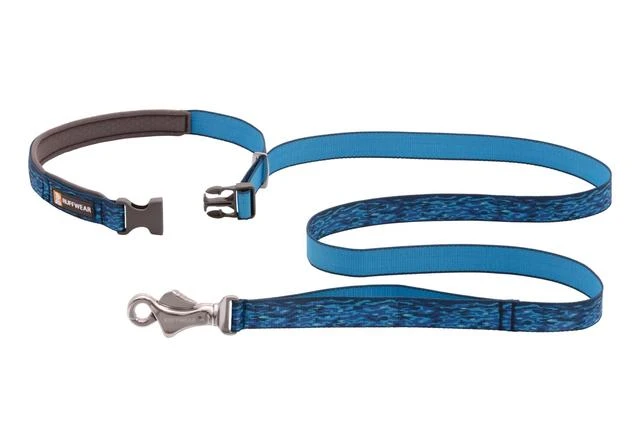 Ruffwear Flat Out Adjustable Dog Lead - Ocean Distortion - Image 2